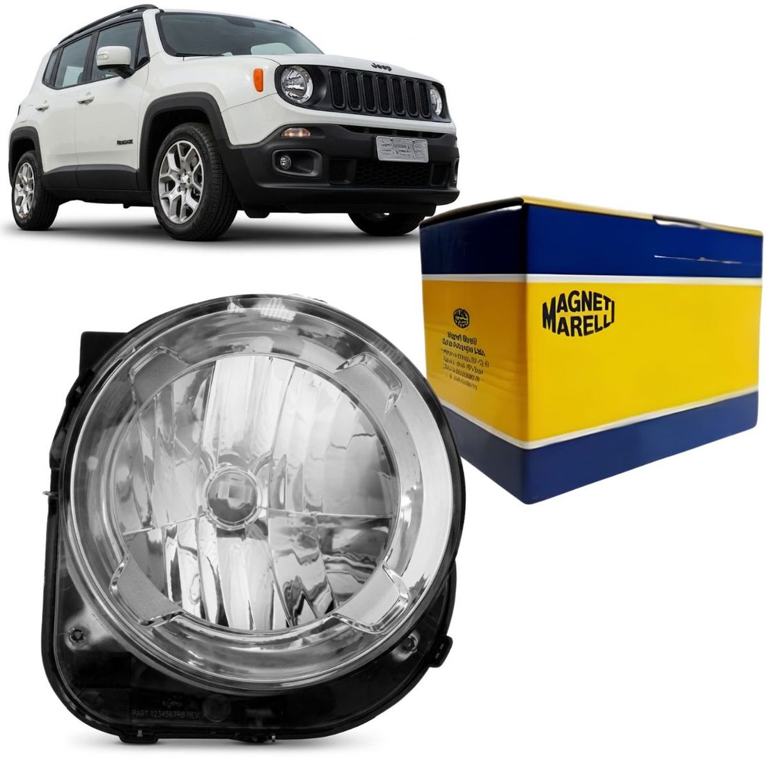 Farol Jeep Renegade 2015 Em Diante Lado Direito Marelli Farol Jeep Renegade 2015 Em Diante Lado Direito Marelli