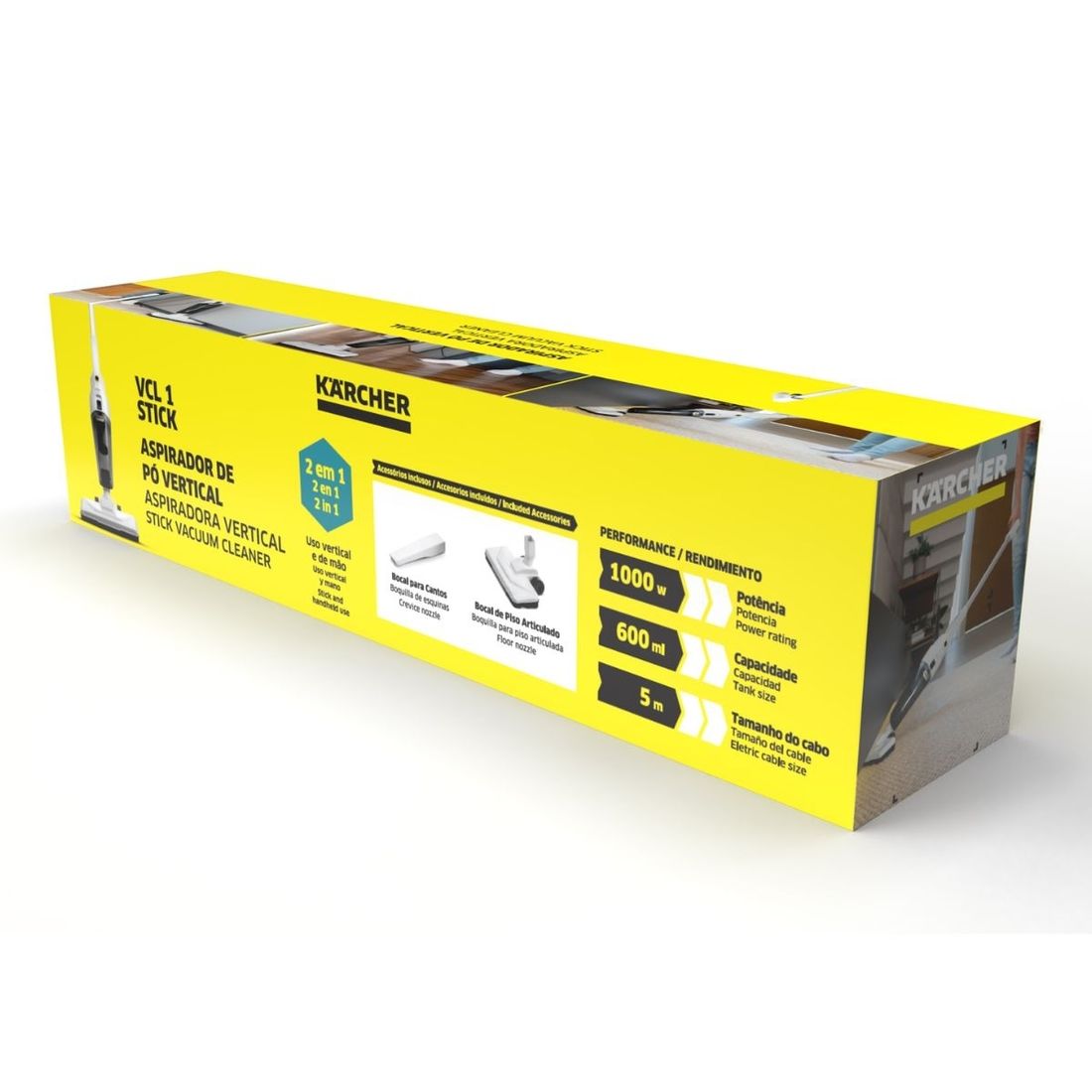 Aspirador de Pó Vertical 2 em 1 VCL 1 Stick Karcher