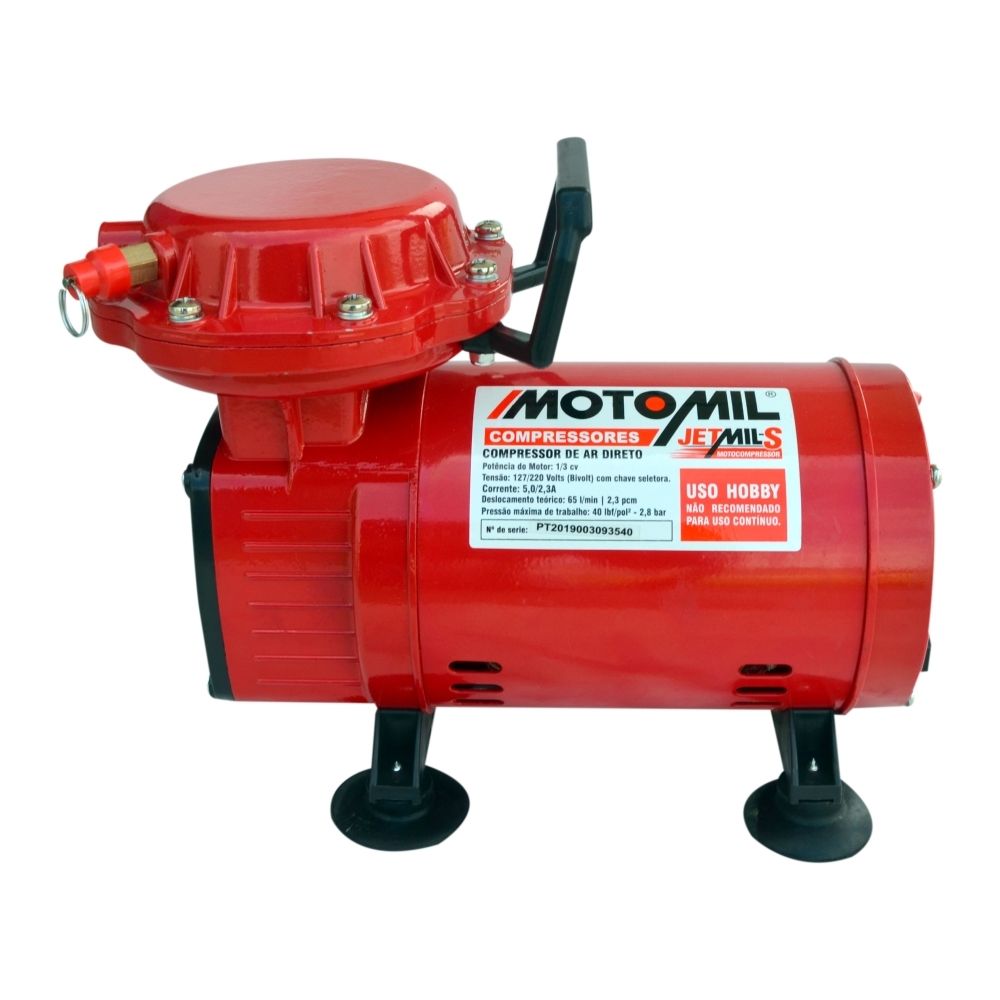 Compressor Ar Direto 2,3Pés 1/3Cv 110/220V Motomil JETMIL-S