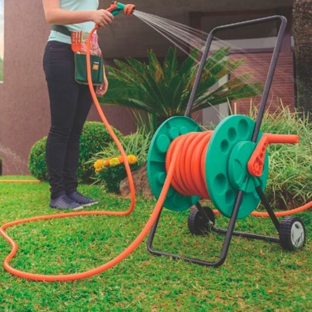 Enrolador Mangueiras 1/2" Até 60m Com Rodinhas Tramontina 78595/000