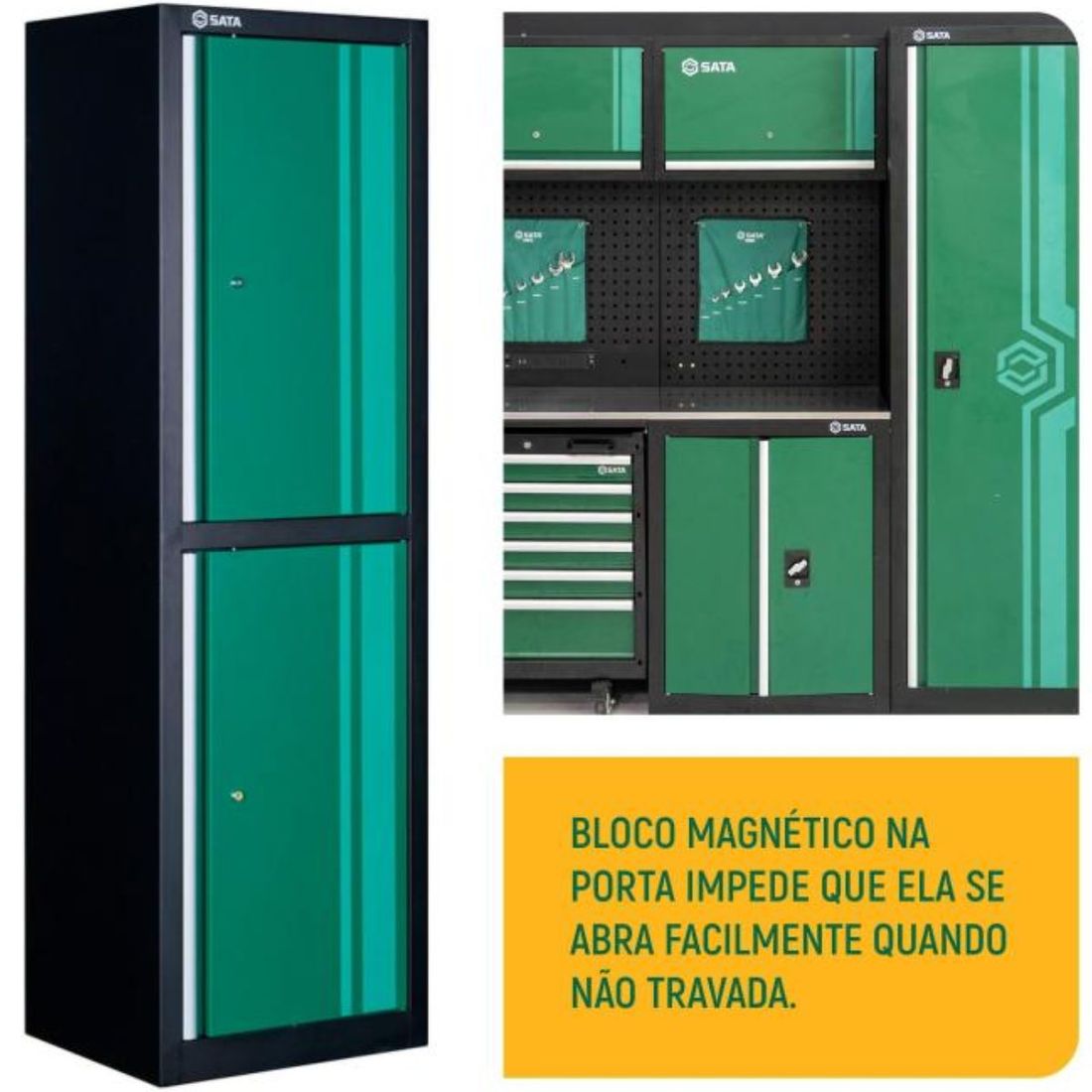 Armário Alto Sata 2 Portas Aço Oficina