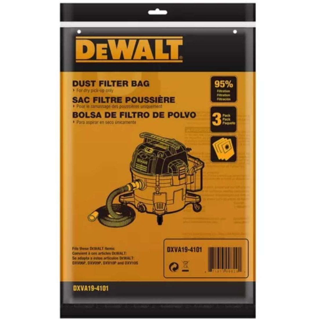 Saco de Aspirador De Pó DeWalt DWV106 e DWV109