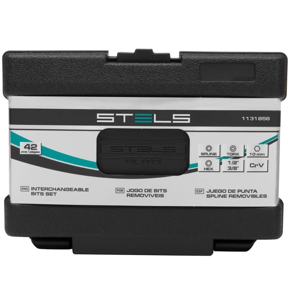 Jogo Bits Torx/Allen/Multidentada 10mm 42pçs 1131856 Stels Jogo Bits Torx/Allen/Multidentada 10mm 42pçs 1131856 Stels