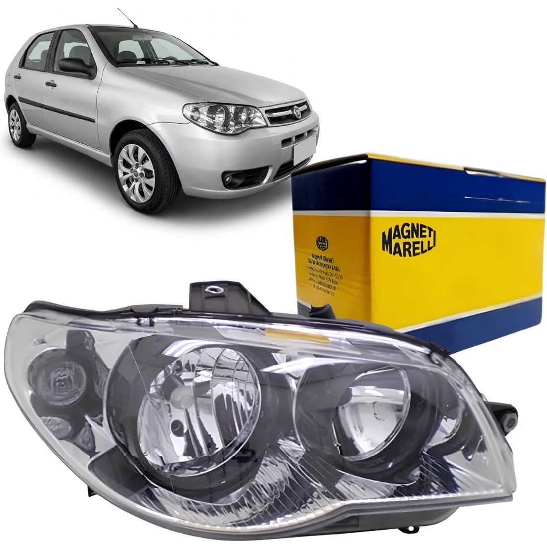 Farol Fiat Palio Fase 2 2006 Em Diante Lado Direito Marelli Farol Fiat Palio Fase 2 2006 Em Diante Lado Direito Marelli