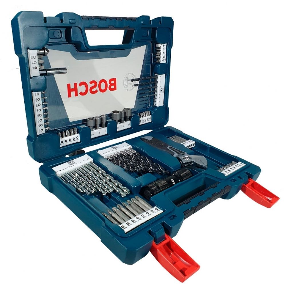Kit de Pontas e Brocas Bosch V-Line para parafusar e perfurar com 83 unidades Kit de Pontas e Brocas Bosch V-Line para parafusar e perfurar com 83 unidades