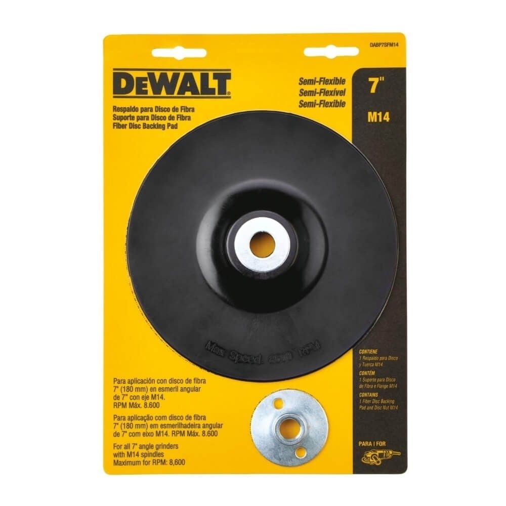 Suporte Para Disco De Fibra 7 (180mm) Semiflexível DABP7SFM14 Dewalt