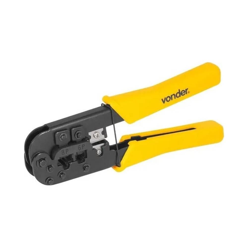 Testador De Cabo De Rede + Alicate Crimpador + Acessórios Vonder
