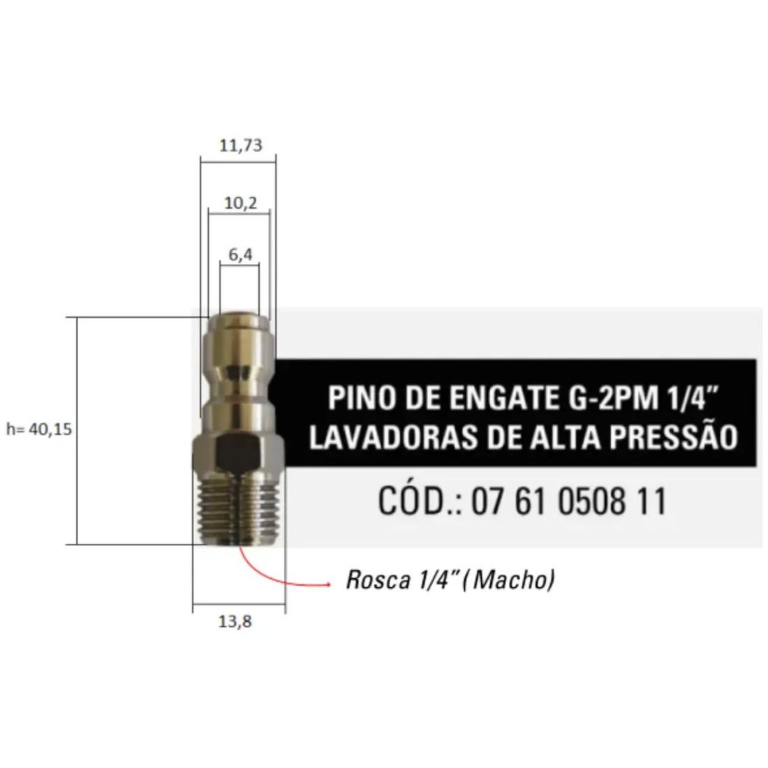 Pino Engate 1/4 G-2PM Lavadora Alta Pressão G-2pm Snow Foam Pino Engate 1/4 G-2PM Lavadora Alta Pressão G-2pm Snow Foam