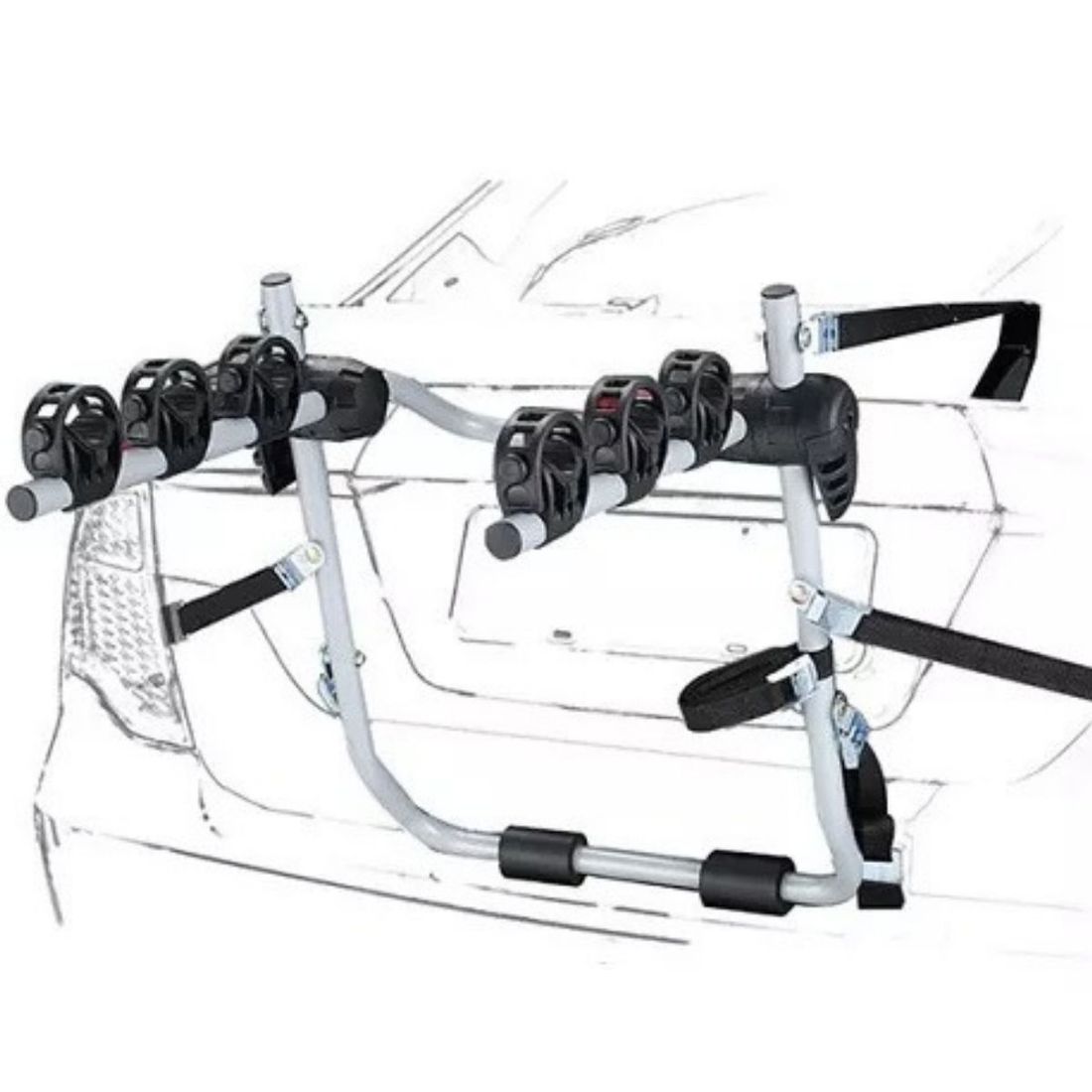 Suporte Bike Porta Malas Para 3 Bicicletas ZX Eqmax