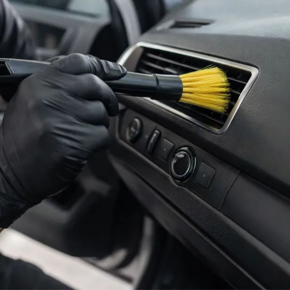 Escova Automotiva Limpeza Dupla Interiores E Couro SGT
