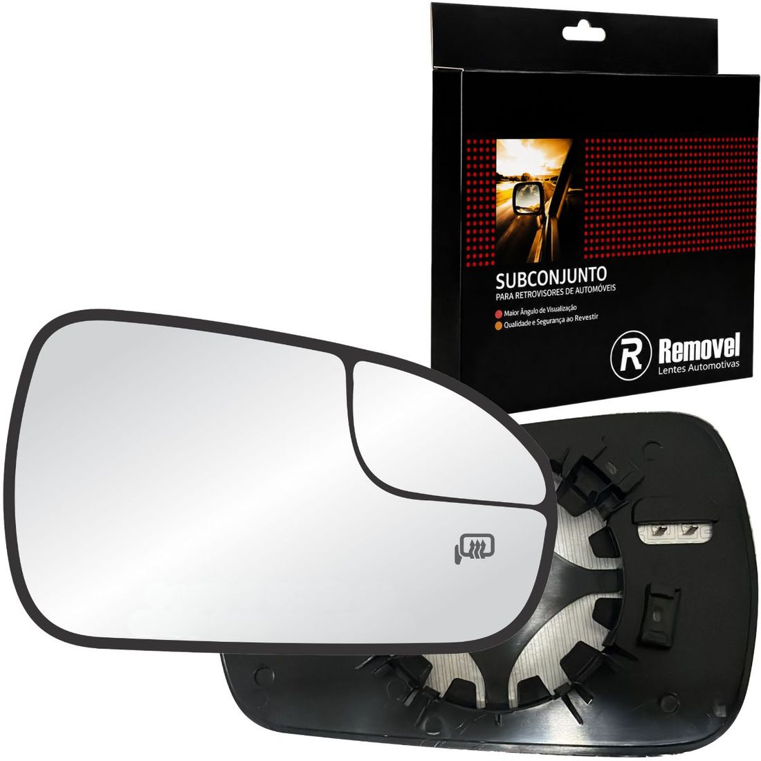 Lente Retrovisor Direito Ford Fusion 2018 Em Diante (Bipartido/Térmico)