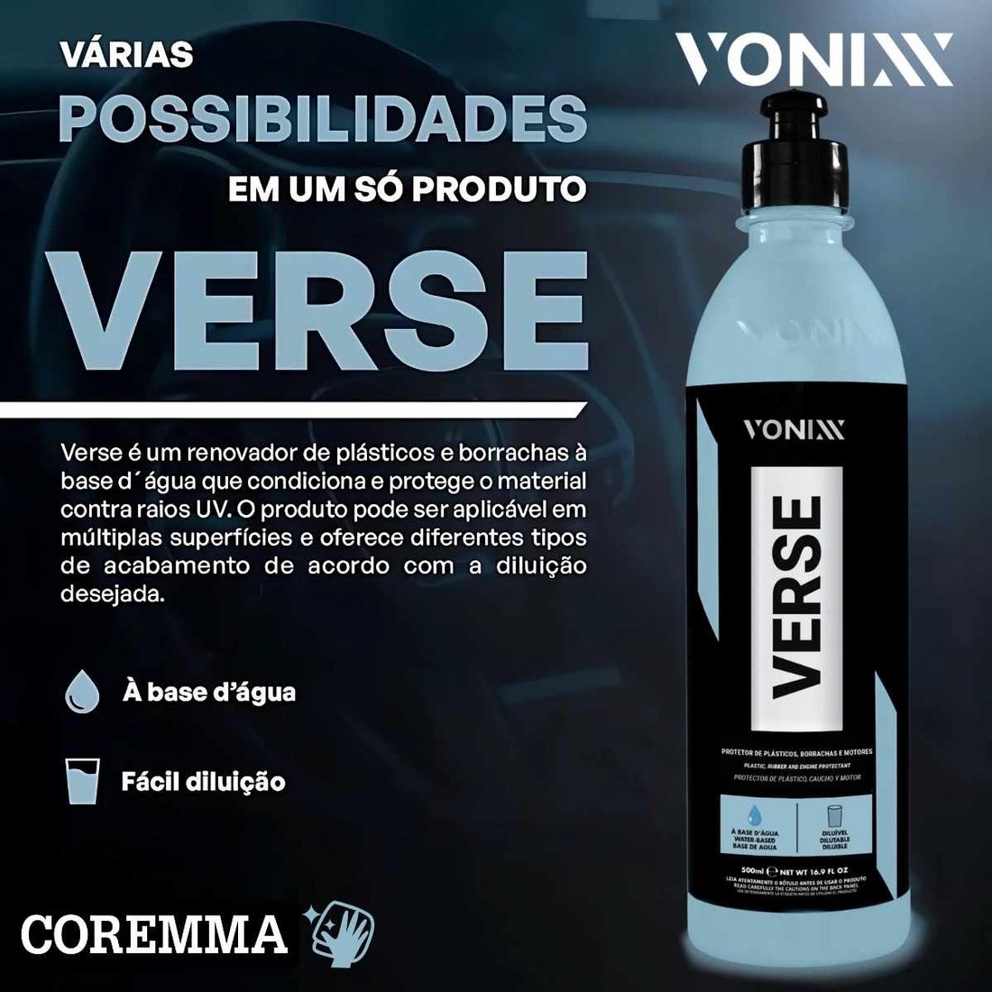 Protetor de Plásticos Vonixx Verse 500ml