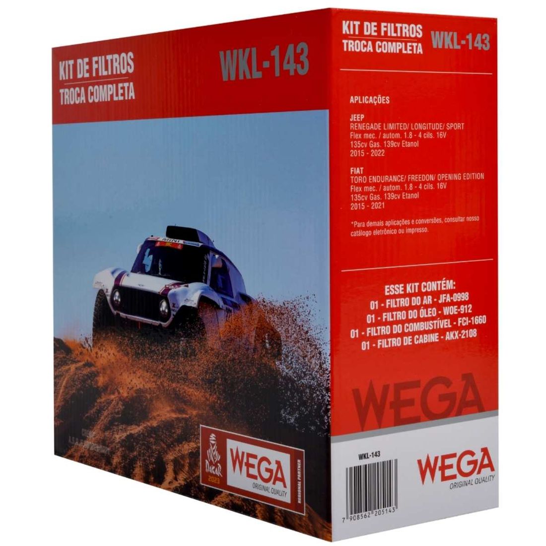 Kit Filtros Fiat  Fiat Toro 1.8 16v 15/21 Jeep Renegade 1.8 16v 15/22