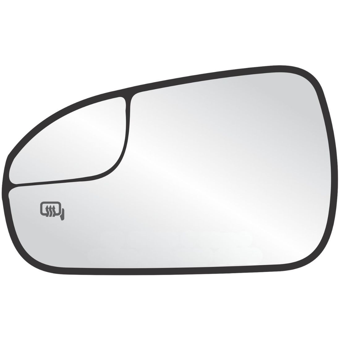 Lente Retrovisor Esquerdo Ford Fusion 2018 Em Diante (Bipartido/Térmico)