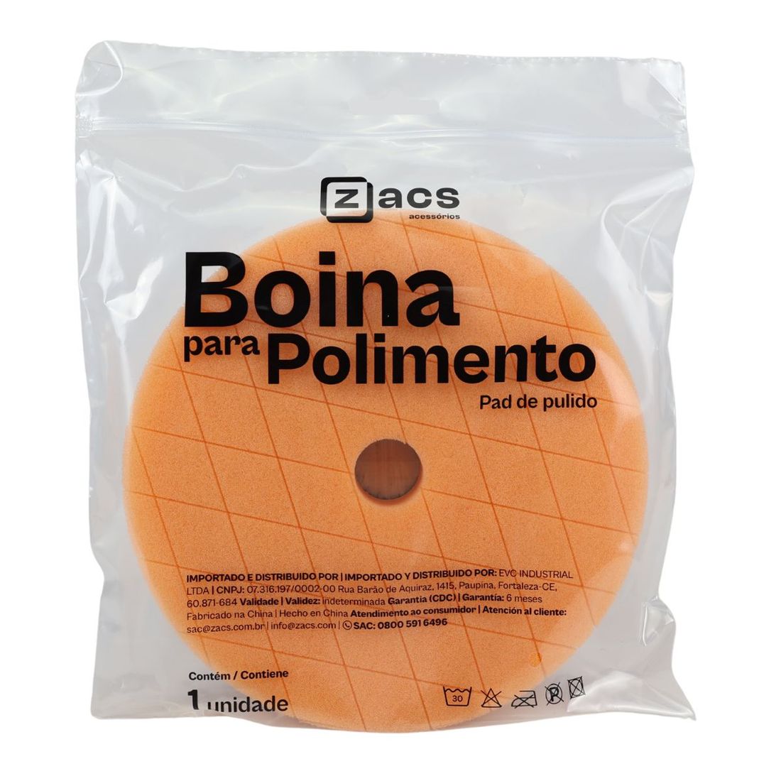Boina Refino Laranja 6" Zacs Boina Refino Laranja 6" Zacs