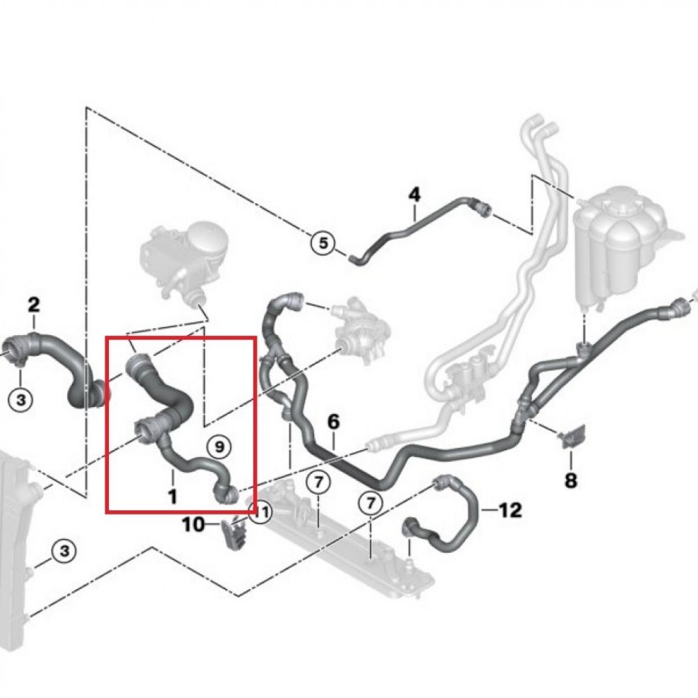 Mangueira Superior Radiador BMW X5/X6 3.0 06/17 N55 X5 E70/F15 06/17 X6 E71/F16 07/17