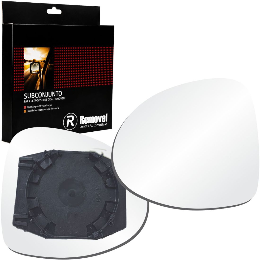 Lente Retrovisor Esquerdo Renault Clio 2013 Em Diante