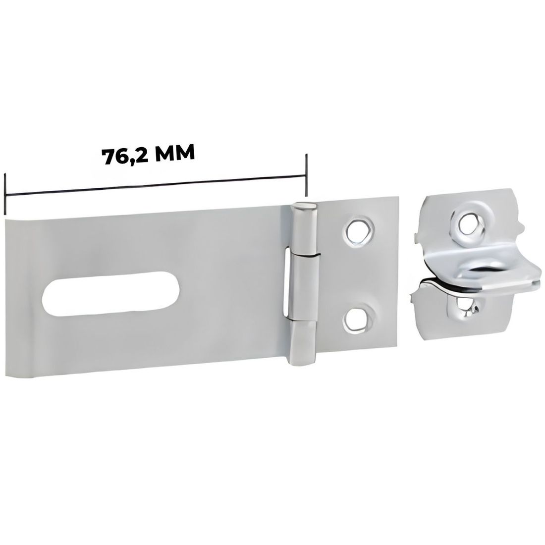 Fecho Porta Cadeado Dobrável Zincado 3 Polelagas Vonder 76mm