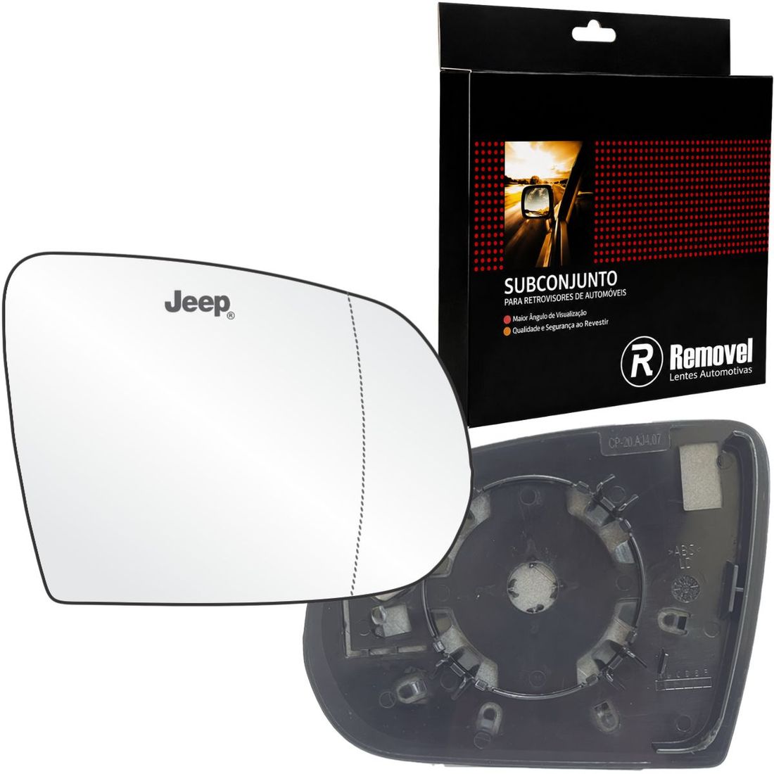Lente Retrovisor Direito Jeep Compass 2016 Em Diante - Asférico