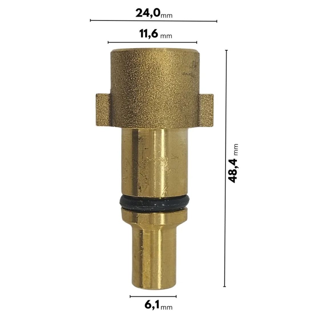 Adaptador Canhão Espuma Snow Foam 1/4 Latão Lavor SGT