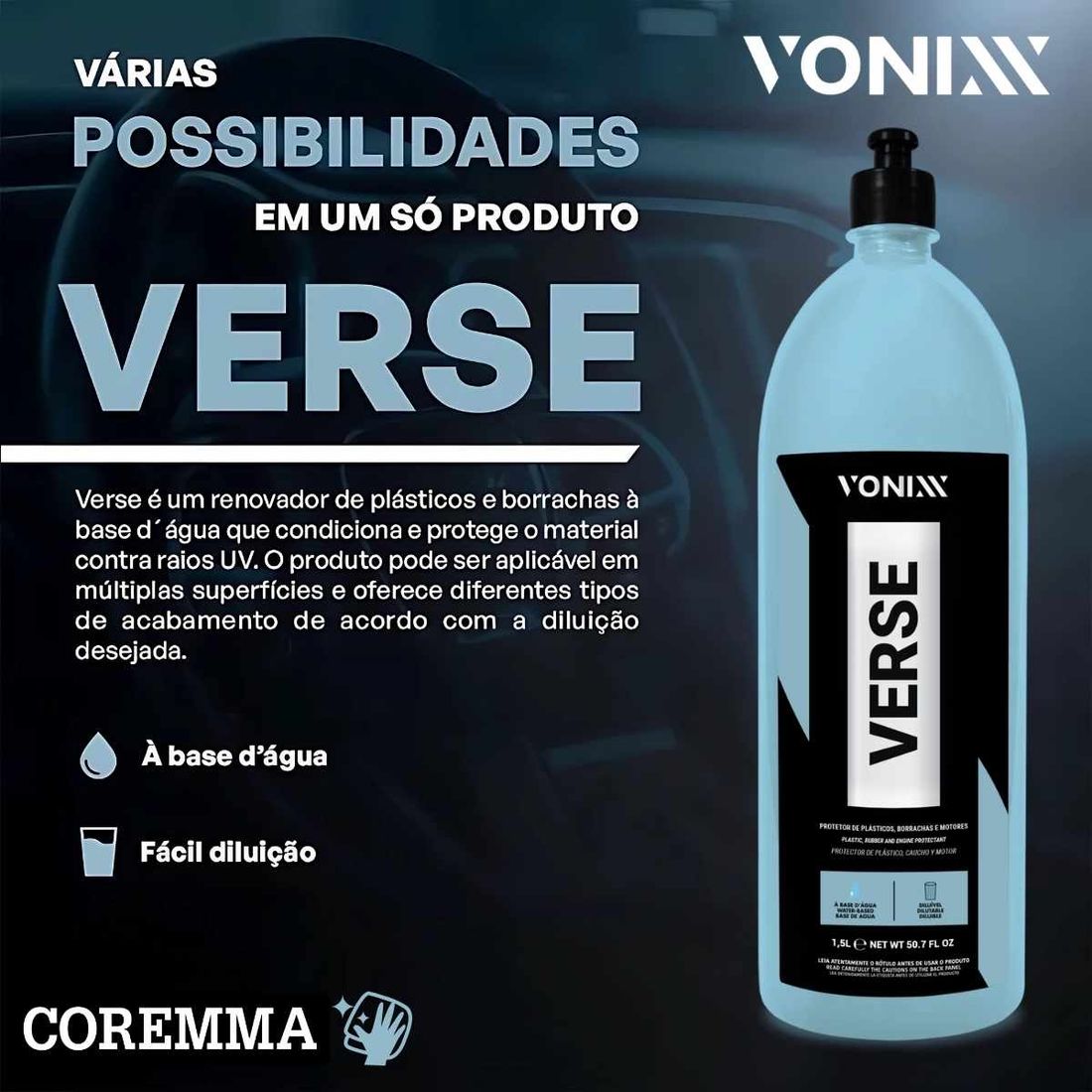 Protetor de Plásticos Vonixx Verse 1,5L