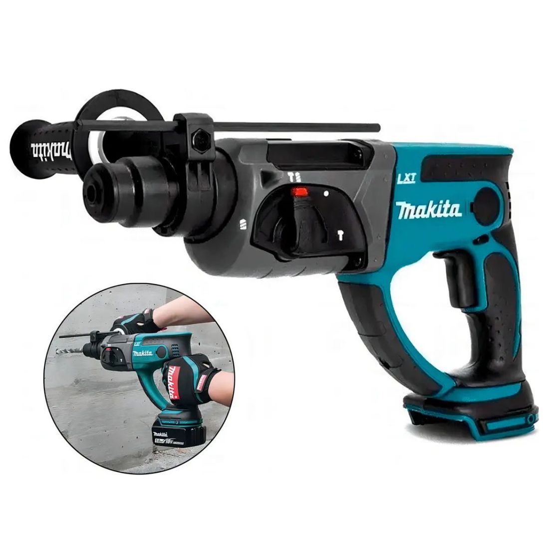 Martelete Combinado Makita 20mm 18V LXT Sem Bateria DHR202Z Martelete Combinado Makita 20mm 18V LXT Sem Bateria DHR202Z
