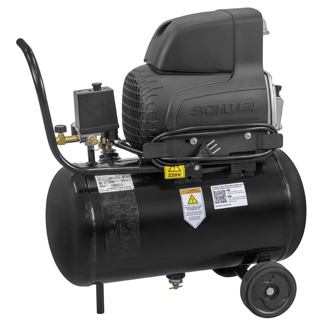 Motocompressor Schulz 8,6Pés 25L 120PSI 2Cv Monofásico