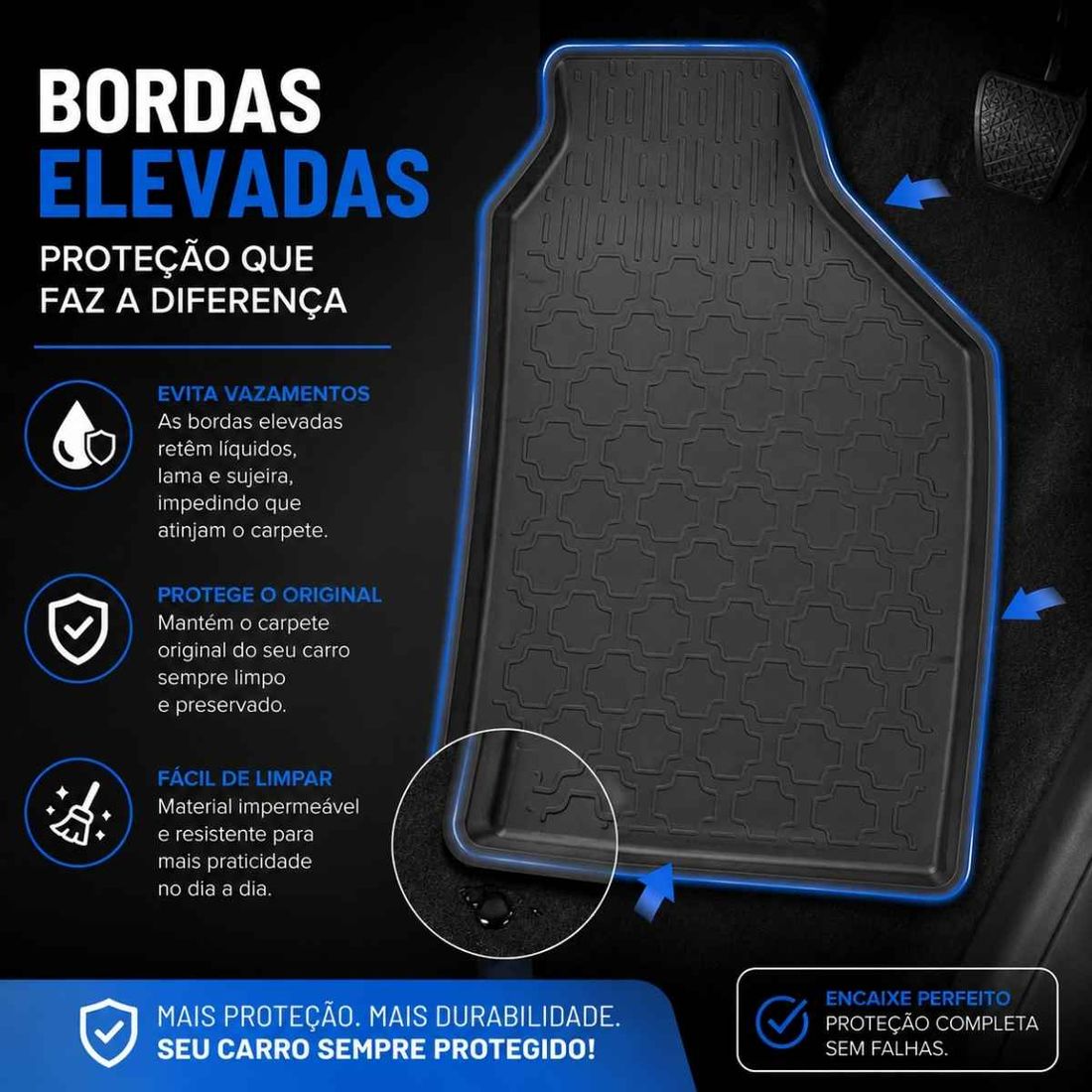 Conjunto Tapete Bandeja Fiat Argo 4 Portas Após 2017