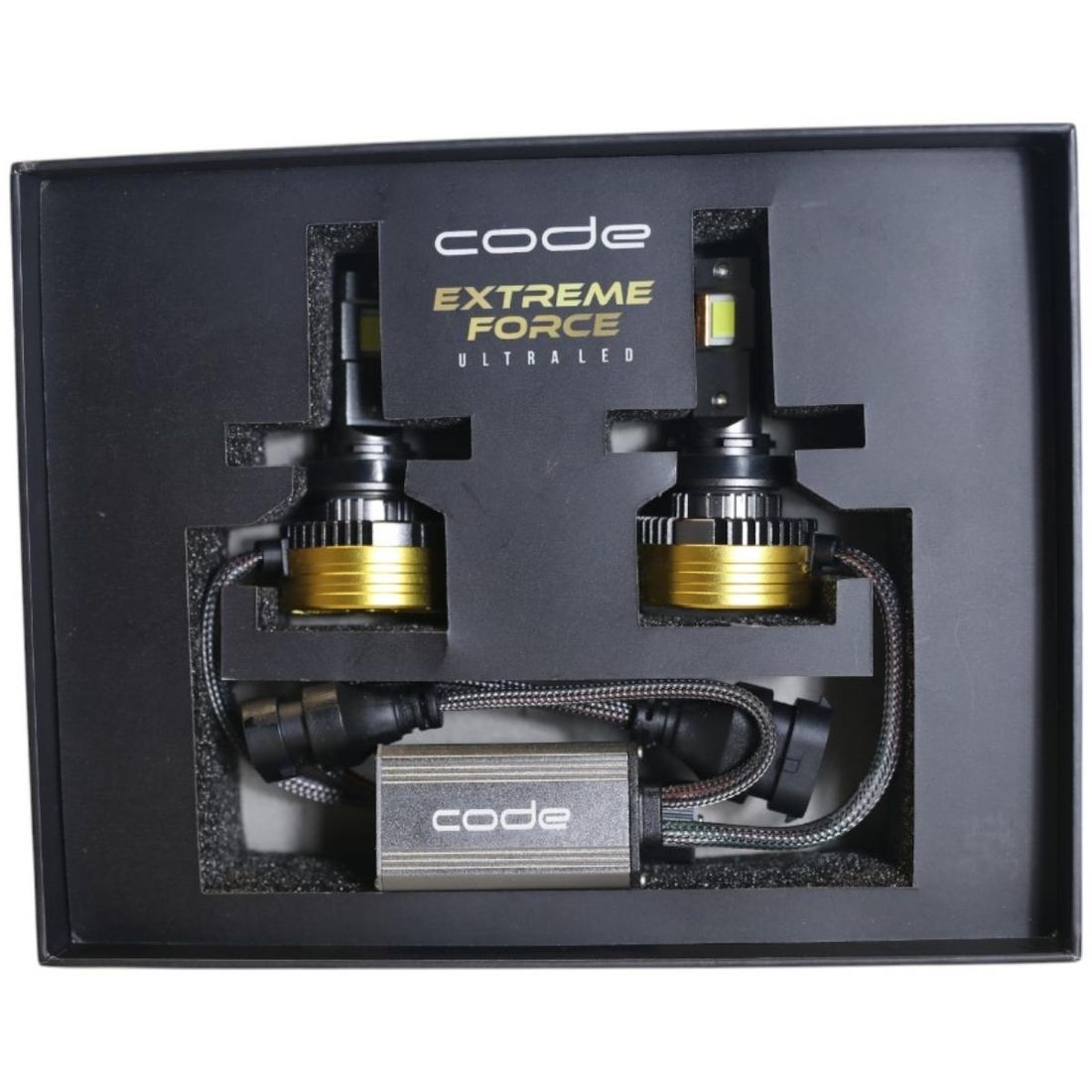 Kit Lâmpadas Ultra Led Code Extreme Force H8H9 H11 H16 8000K