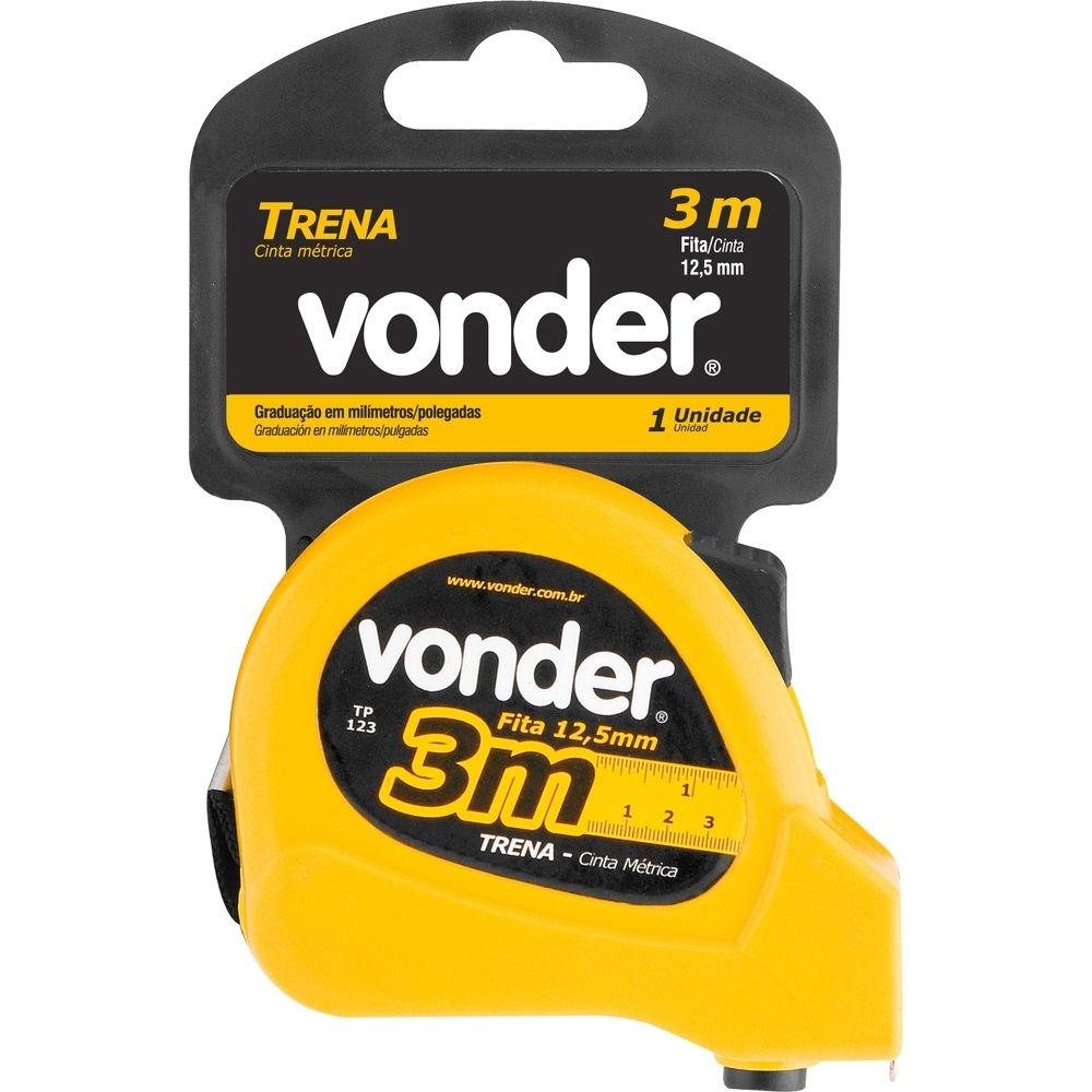 Trena Aço 3m x 12,5mm Vonder 3868370003