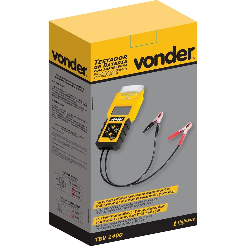 Testador de Bateria Com Impressora Vonder 6845140000