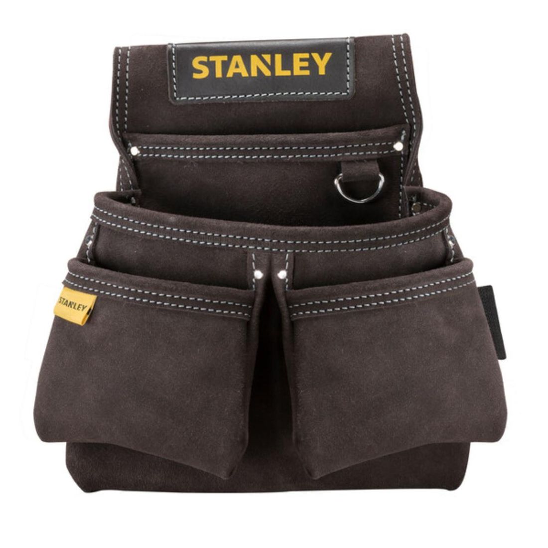 Porta Ferramentas Stanley em Couro Com 4 Bolsos Porta Ferramentas Stanley em Couro Com 4 Bolsos