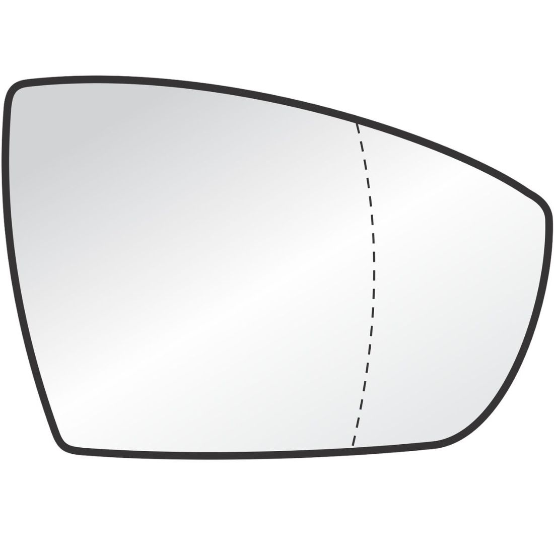 Lente Retrovisor Direito Ford Ecosport 2013 A 2017 - Asférico