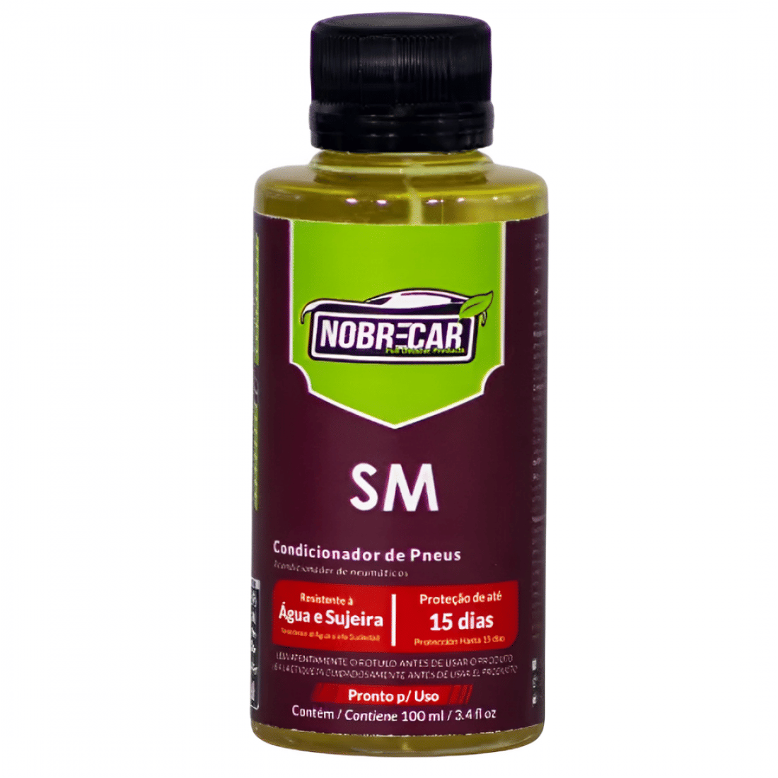 Condicionador de Pneus SM de 100ml Nobre Car 5522 Condicionador de Pneus SM de 100ml Nobre Car 5522