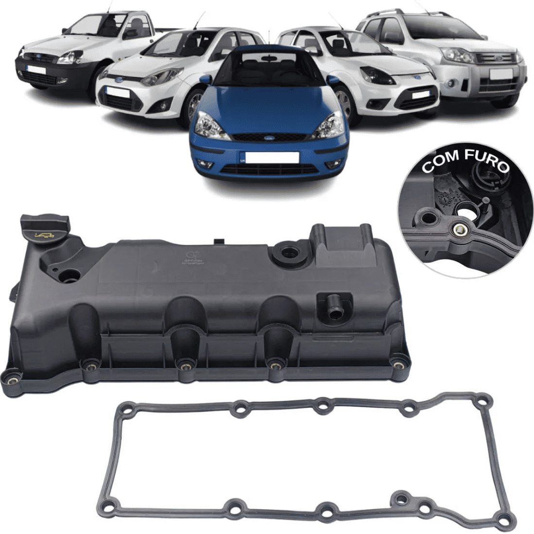 Tampa De Valvulas Ford Zetec Rocam 1.0/1.6 2002 a 2014