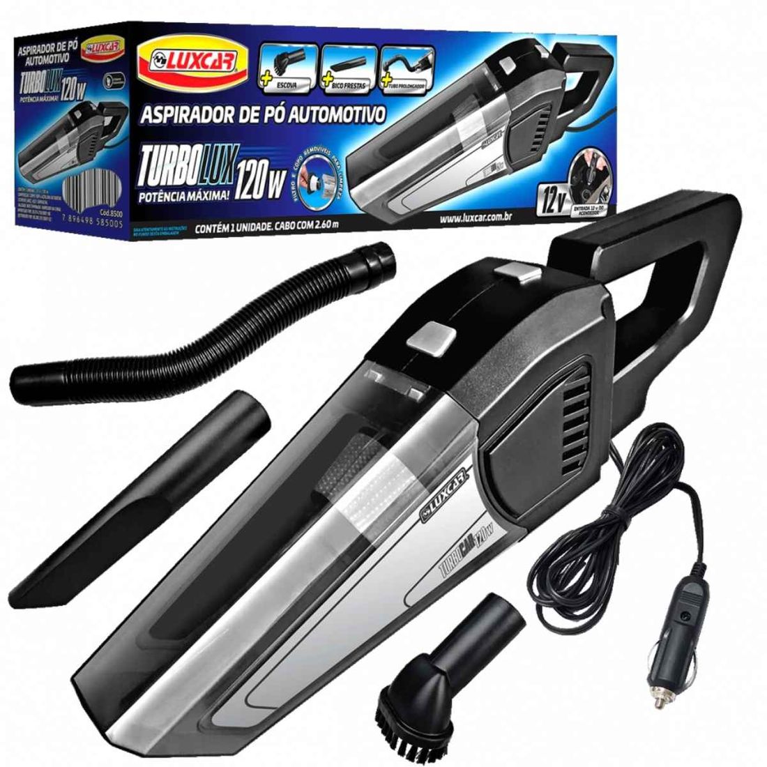 Aspirador Automotivo 120W Turbolux 8500 Luxcar Aspirador Automotivo 120W Turbolux 8500 Luxcar