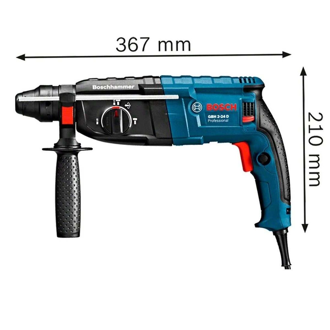 Martelo Perfurador Rompedor Bosch GBH 2-24 D 820W com Maleta Martelo Perfurador Rompedor Bosch GBH 2-24 D 820W com Maleta