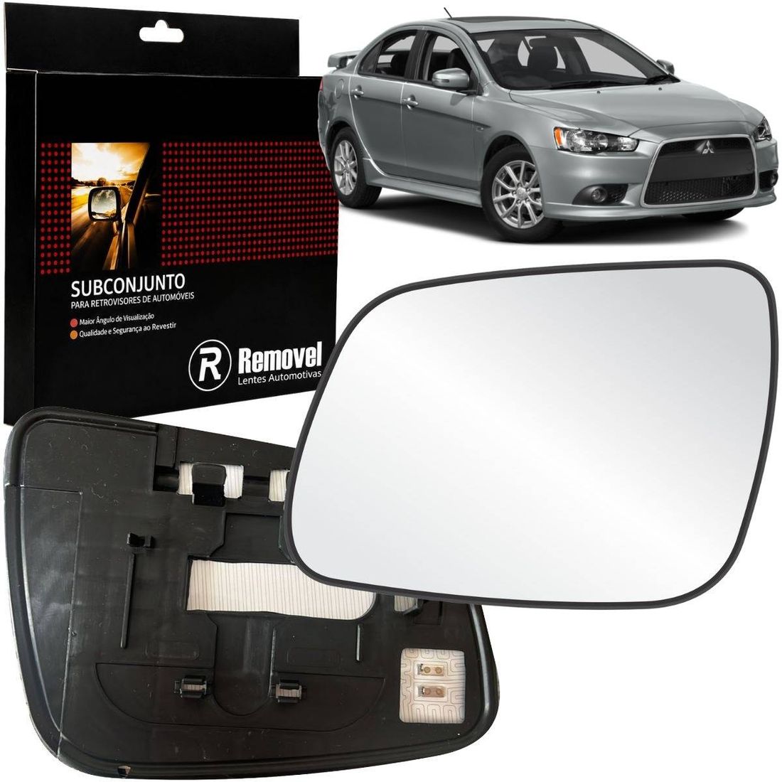 Lente Retrovisor Esquerdo Mitsubishi Lancer