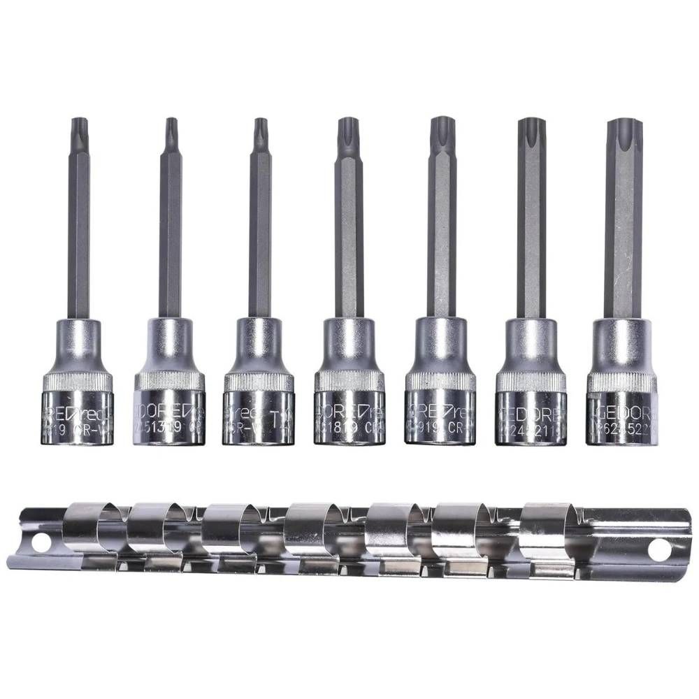 Jogo de Soquetes Torx Longo Gedore RED T20-T55 Encaixe 1/2" 7 peças GR62458007