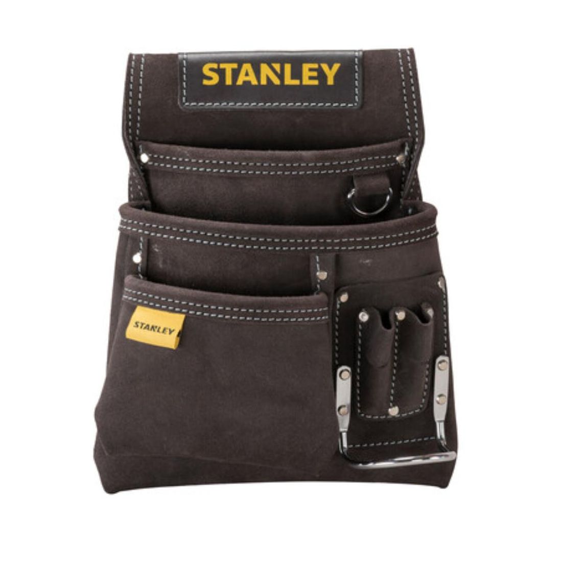 Porta Ferramentas Stanley em Couro Com 6 Bolsos