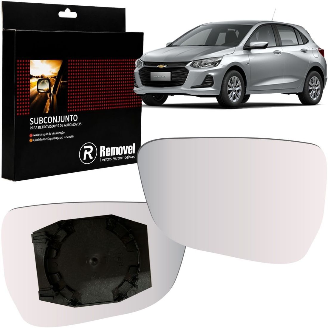Lente Retrovisor Esquerdo GM Onix 2020 Em Diante