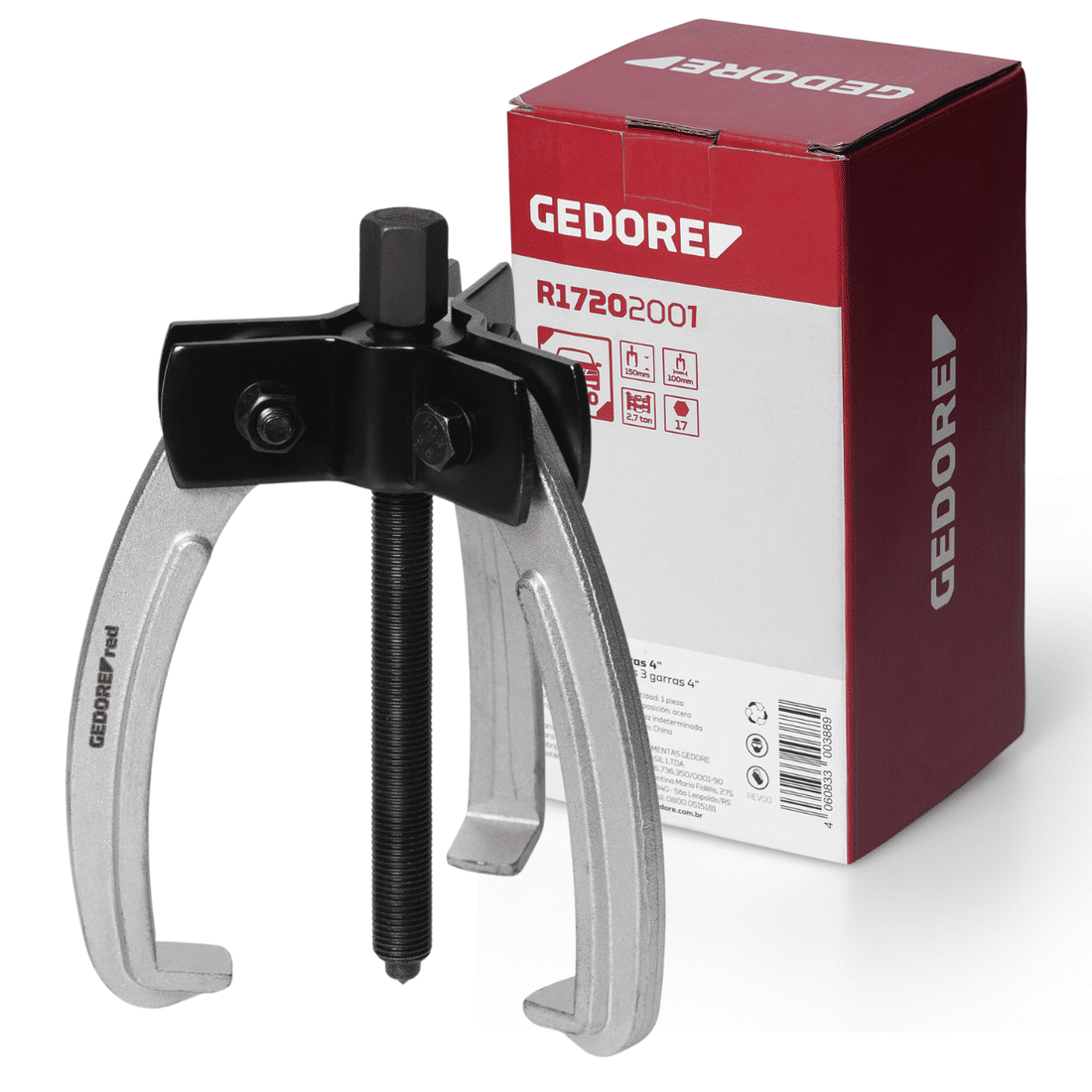 Saca Polia Com 3 Garras 6" Gedore RED
