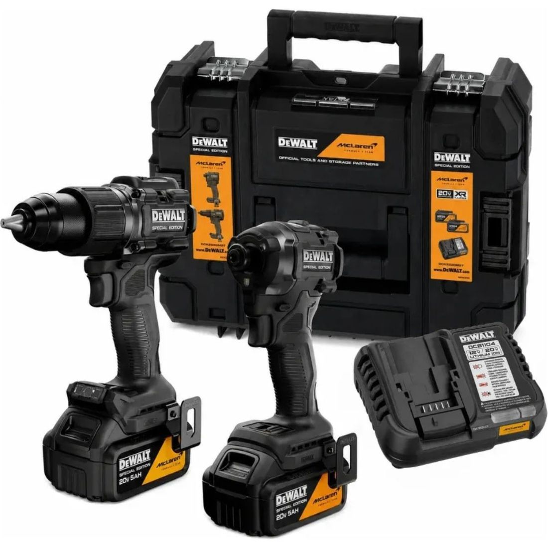 COMBO MCLAREN DEWALT PARAFUSADEIRA/FURADEIRA E PARAUSADEIRA IMPACTO 20V COMBO MCLAREN DEWALT PARAFUSADEIRA/FURADEIRA E PARAUSADEIRA IMPACTO 20V
