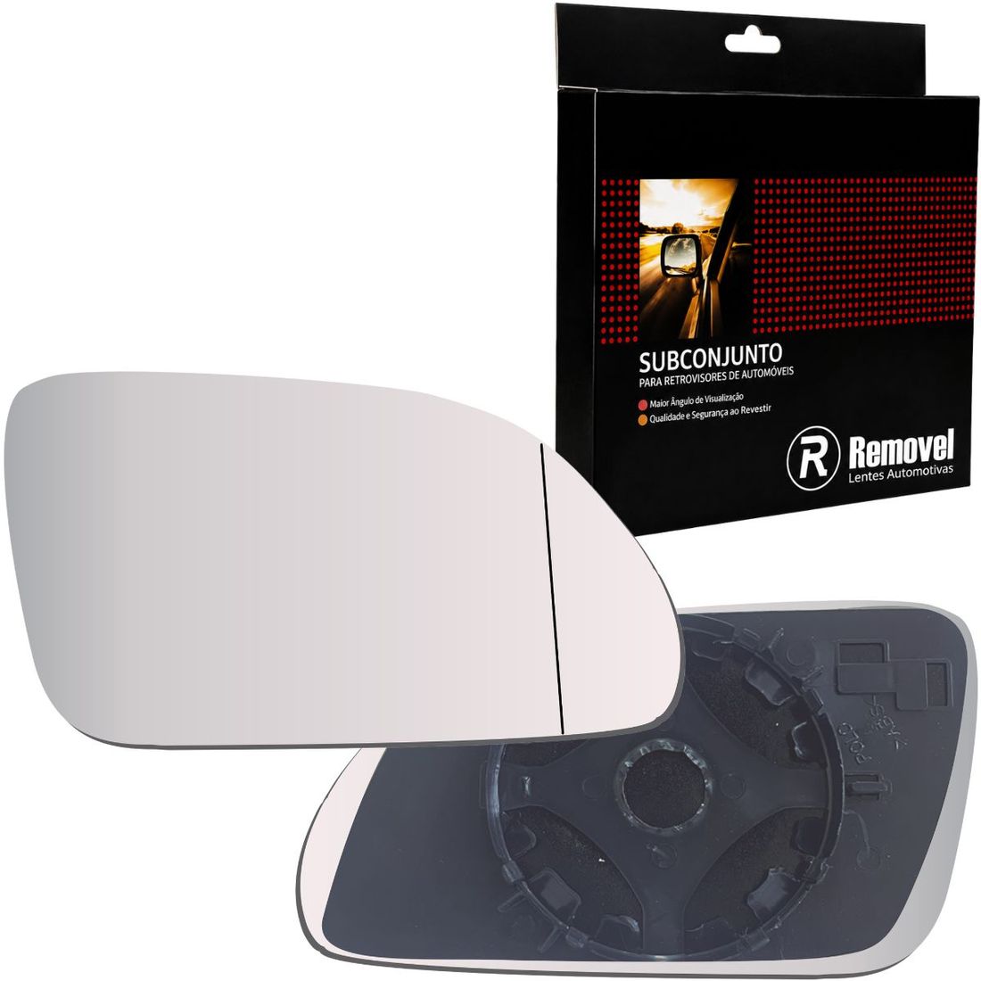 Lente Retrovisor Direito VW Golf Polo 2008 A 2014 - Asférico
