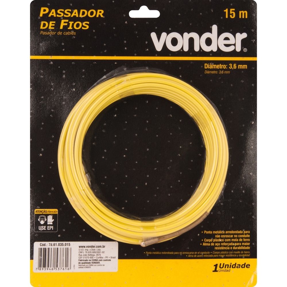 Passador de Fios 15m Com Alma de Aço Vonder 7861035015
