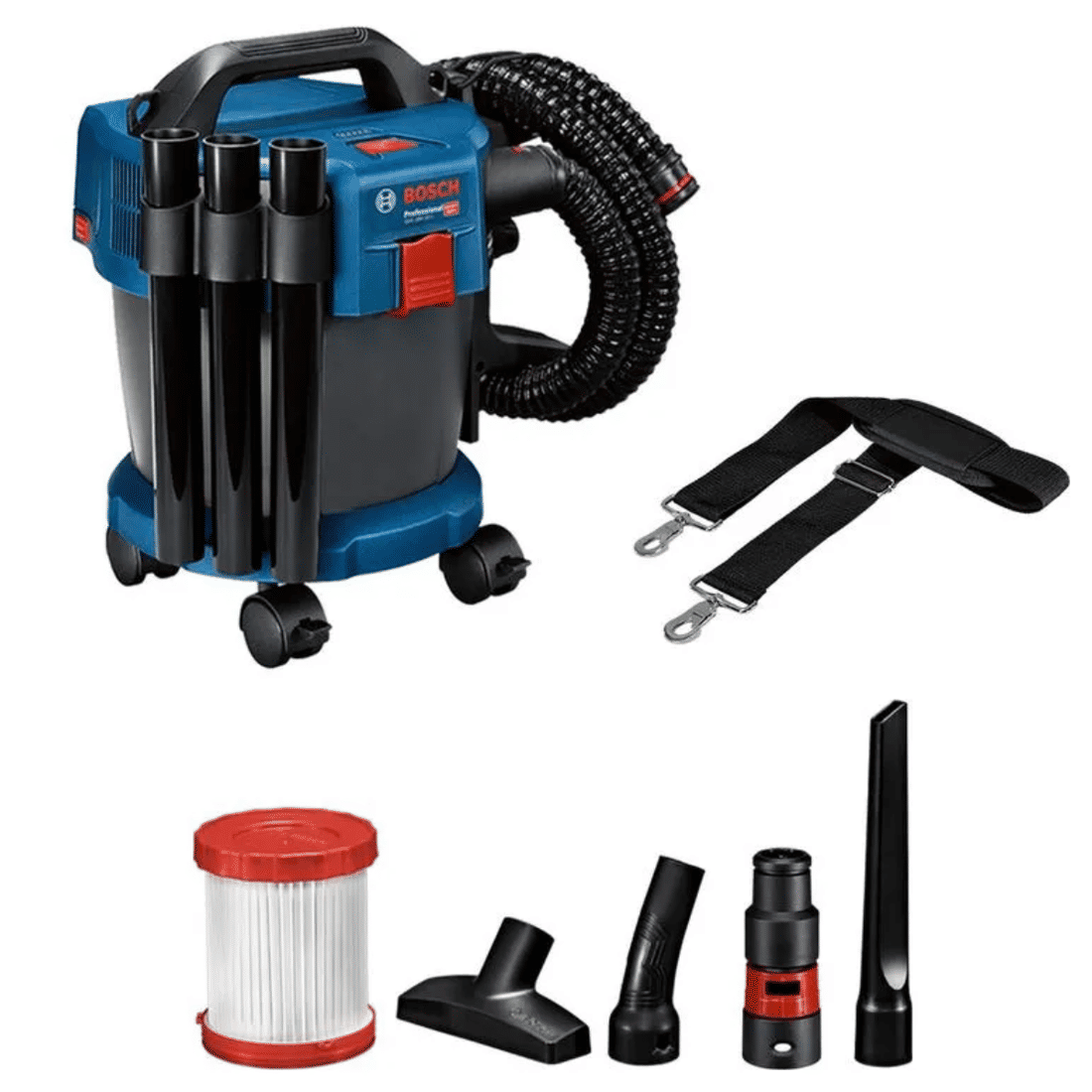 Combo Aspirador de Pó e Chave de Impacto Bosch + 2 Baterias e carregador 18v 4Ah