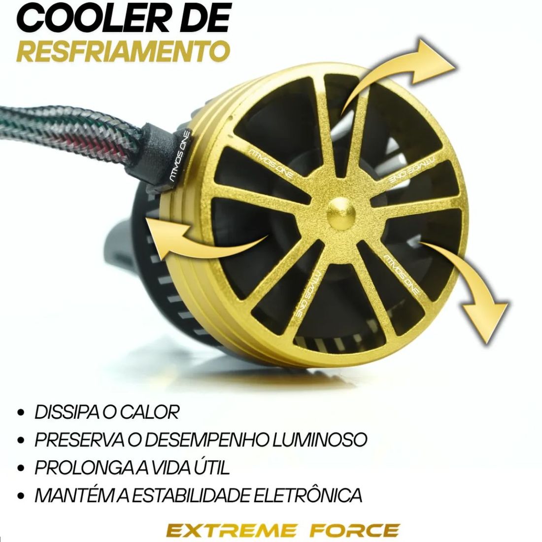 Kit 2 Lâmpadas Ultra Led Code Extreme Force H18 H7 12V 4300K