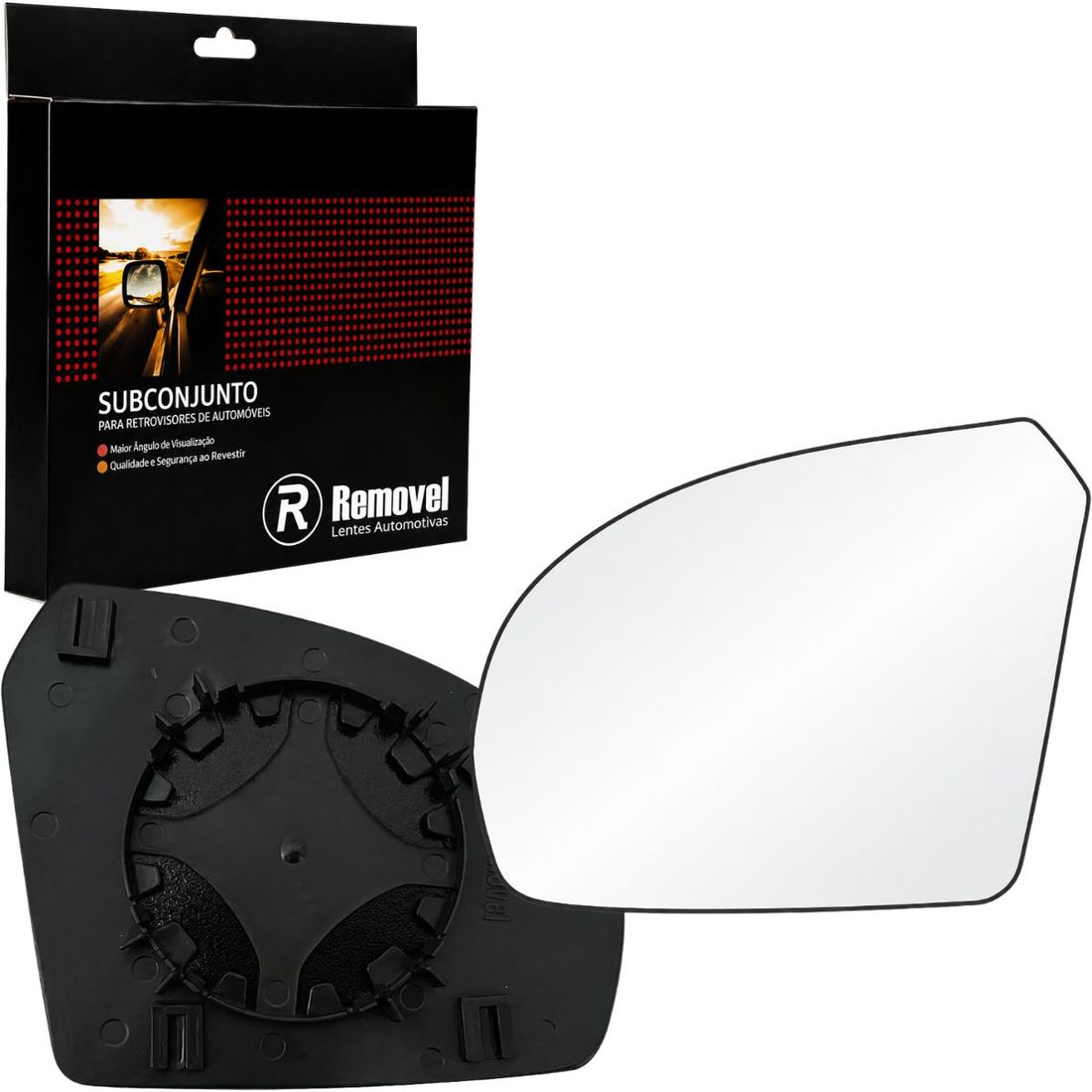 Lente Retrovisor Esquerdo Ford Fiesta 2003/2009 Ka 2008/2014