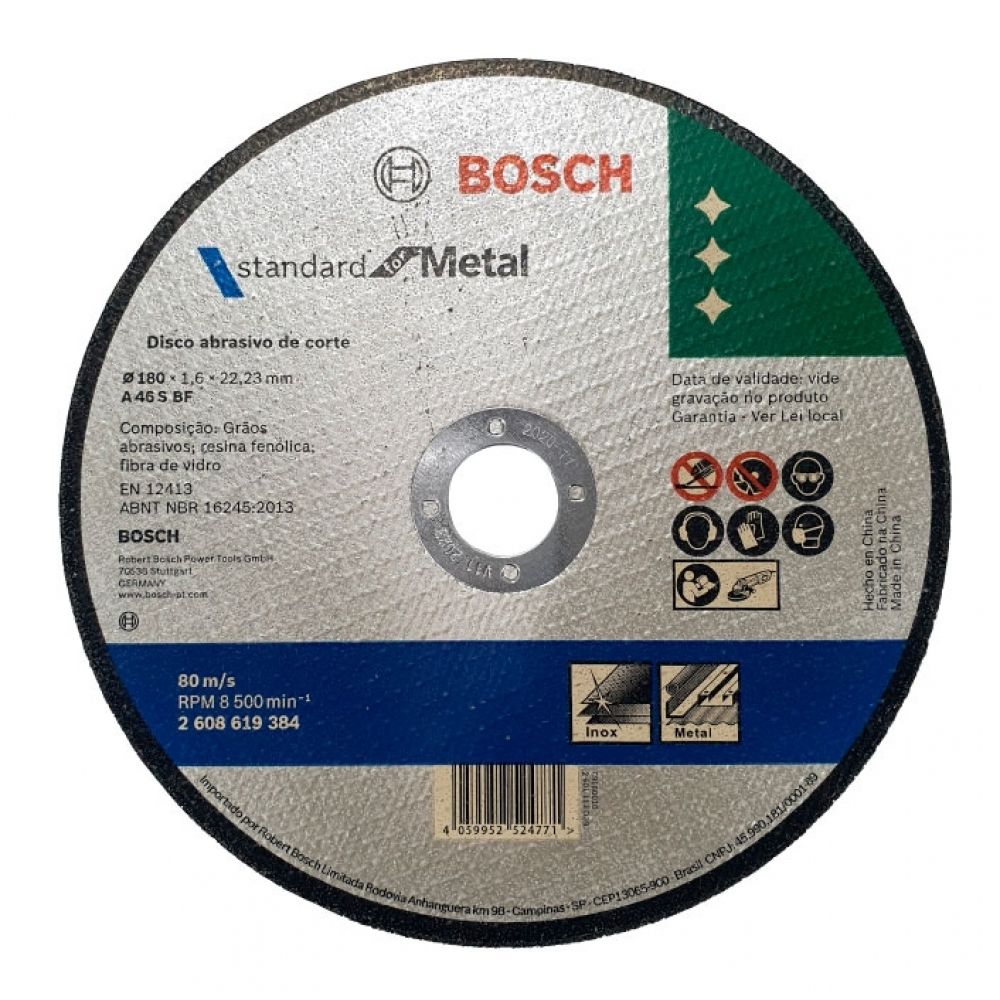 Disco de Corte Bosch Standard para Metal 7" (180mm)