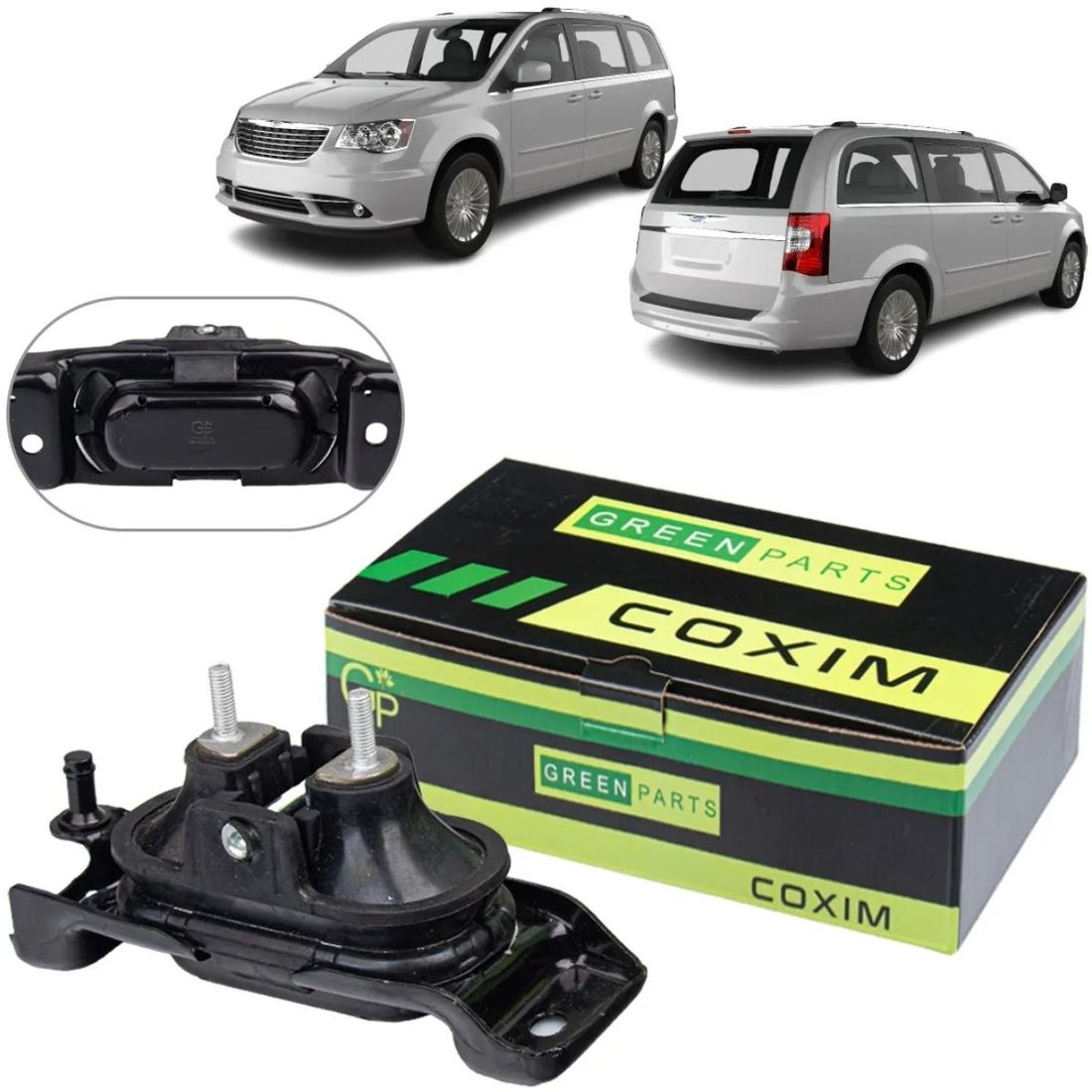 Coxim Motor Direito Chrysler Town & Country 3.6 3.8 2008/2015 Coxim Motor Direito Chrysler Town & Country 3.6 3.8 2008/2015